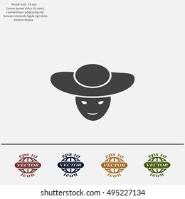 ladies' hats, web icon. vector design