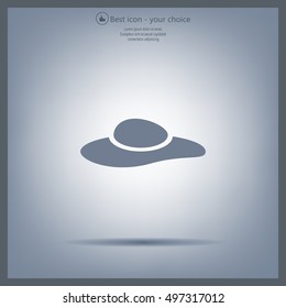 ladies' hats, web icon. vector design