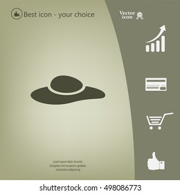 ladies hats, web icon. vector design