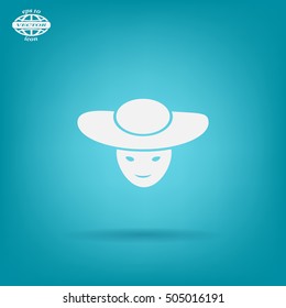 ladies' hats, web icon. vector design