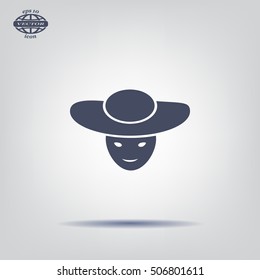 ladies' hats, web icon. vector design