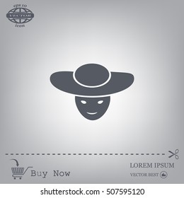 ladies' hats, web icon. vector design