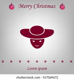 ladies' hats, web icon. vector design