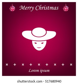 ladies' hats, web icon. vector design