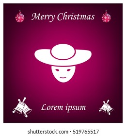 ladies' hats, web icon. vector design