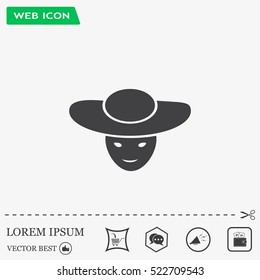 ladies' hats, web icon. vector design