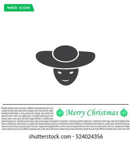 ladies' hats, web icon. vector design