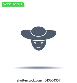 ladies' hats, web icon. vector design