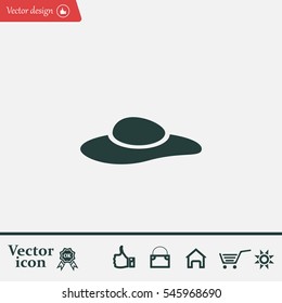 ladies' hats, web icon. vector design
