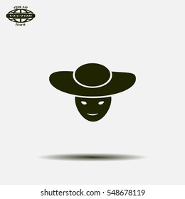 ladies' hats, web icon. vector design