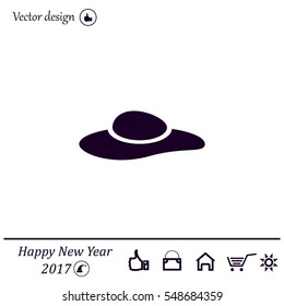 ladies' hats, web icon. vector design