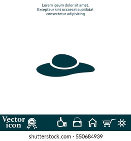 ladies' hats, web icon. vector design