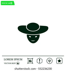 ladies' hats, web icon. vector design