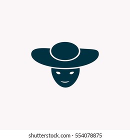 ladies' hats, web icon. vector design