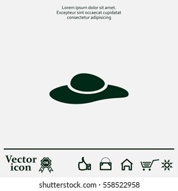 ladies' hats, web icon. vector design