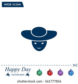 ladies' hats, web icon. vector design