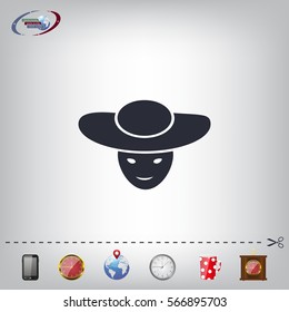 ladies' hats, web icon. vector design