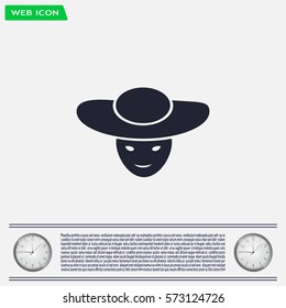 ladies' hats, web icon. vector design