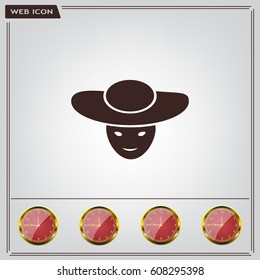 ladies' hats web icon. vector design
