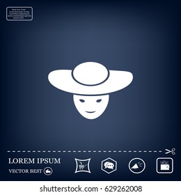 ladies' hats, web icon. vector design