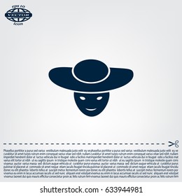 ladies' hats, web icon. vector design