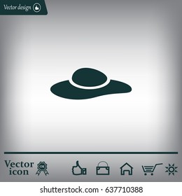 ladies' hats, web icon. vector design