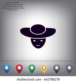 ladies' hats, web icon. vector design