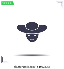 ladies' hats, web icon. vector design