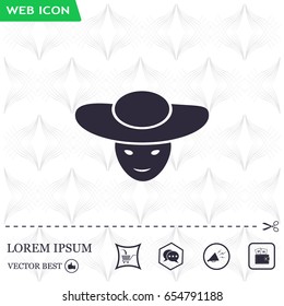 ladies' hats, web icon. vector design