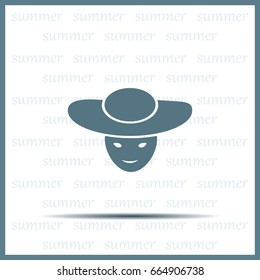 ladies' hats, web icon. vector design