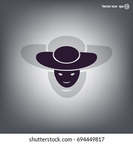 ladies' hats, web icon. vector design