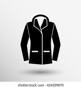 ladies jacket icon symbol design coat logo.