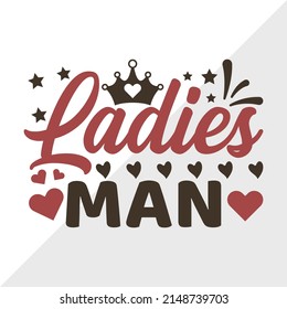 Ladies Man Printable Vector Illustration