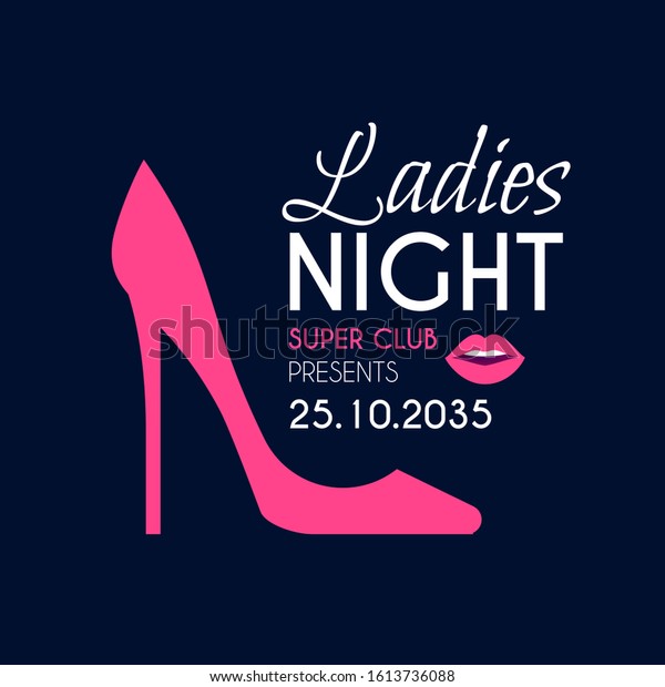 Ladies Night Glamour Party Flyer Template Stock Vector (Royalty Free ...