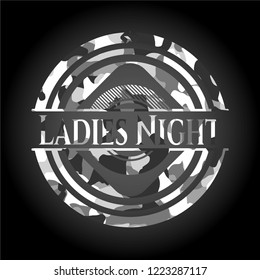 Ladies Night grey camouflaged emblem