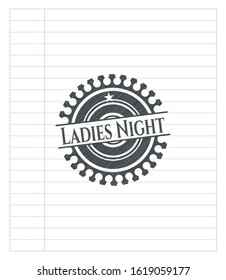 Ladies Night pencil effect. Vector Illustration. Detailed.