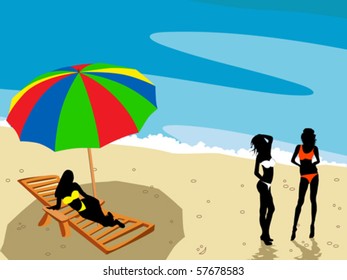 Ladies on the beach