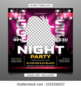 Ladies party club flyer template