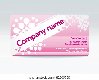 Ladies Pink Visit Card