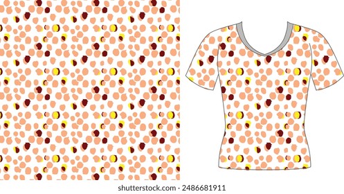 Ladies polka dot ring circle on background for backdrop and wallpaper template. repeat seamless style design for fabric printing