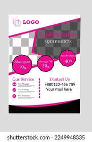 Ladies salon flyer and template design