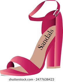 A ladies Sandal beautiful art work Design in pink color. 