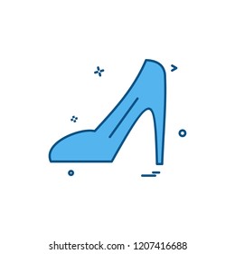 Ladies sandal icon design vector 