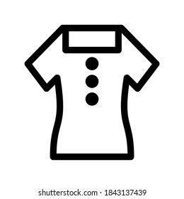 ladies shirt icon or logo isolated sign symbol vector illustration - high quality black style vector icons
