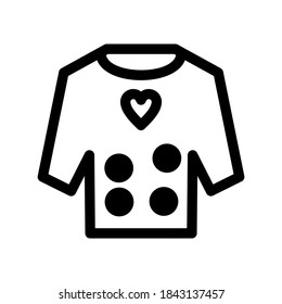 ladies shirt icon or logo isolated sign symbol vector illustration - high quality black style vector icons
