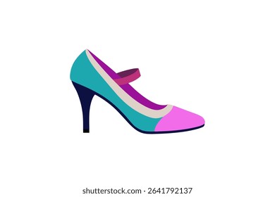 Ladies shoe design vector on white background