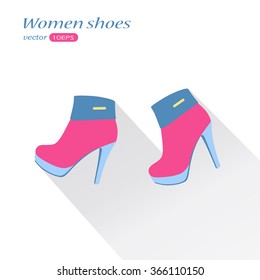 Ladies shoe, vector