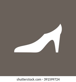 Ladies Shoes Icon on Dark Gray Color. Eps-10.