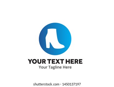 ladies shoes logo , ladies shoes simple logo creative design in flat style with color . shoes logo creative design for identity and business