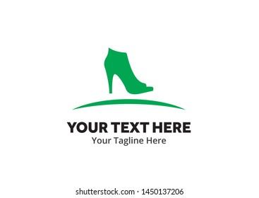 ladies shoes logo , ladies shoes simple logo creative design in flat style with color . shoes logo creative design for identity and business